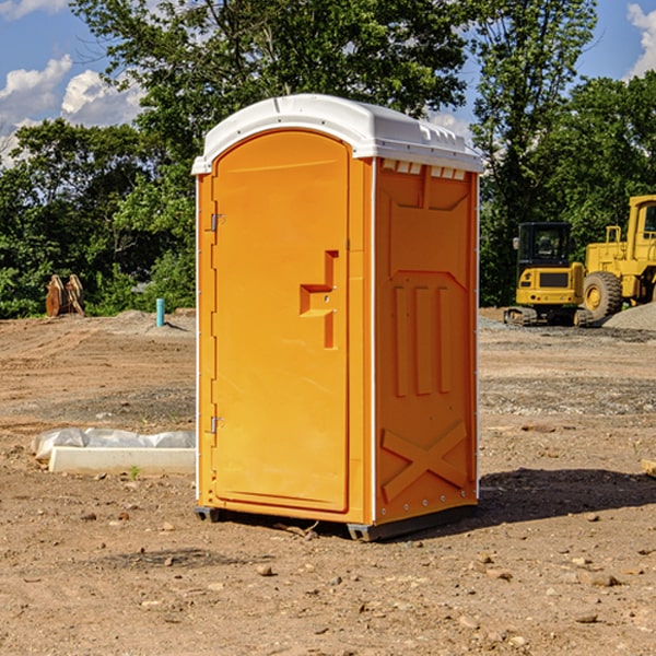 how often are the portable restrooms cleaned and serviced during a rental period in Crystal Lawns IL